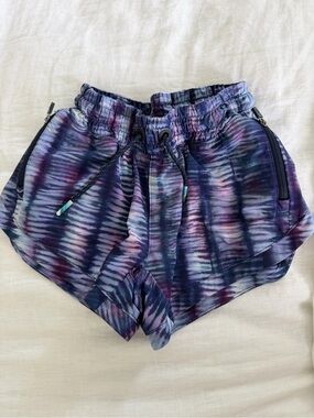 Athleta Girl Purple Tie-Dye Athletic Pull-On Shorts